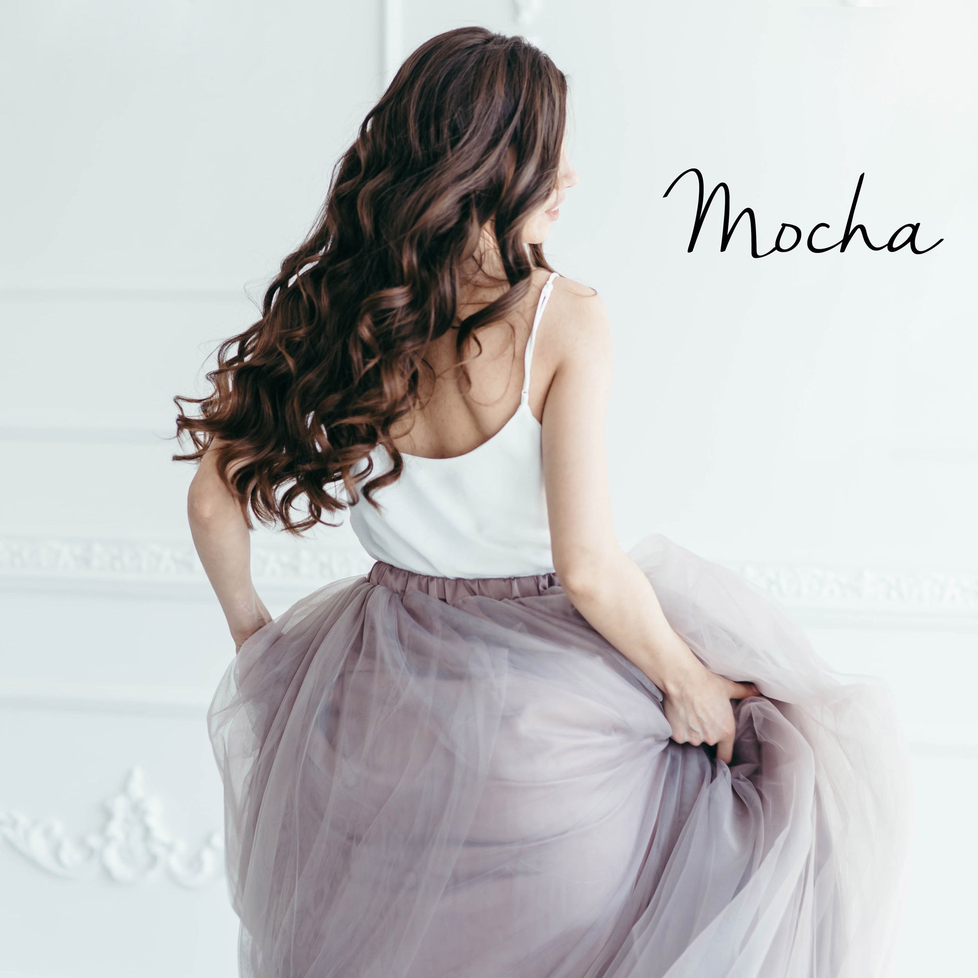 Mocha tulle skirt · soft neutral bridal separate