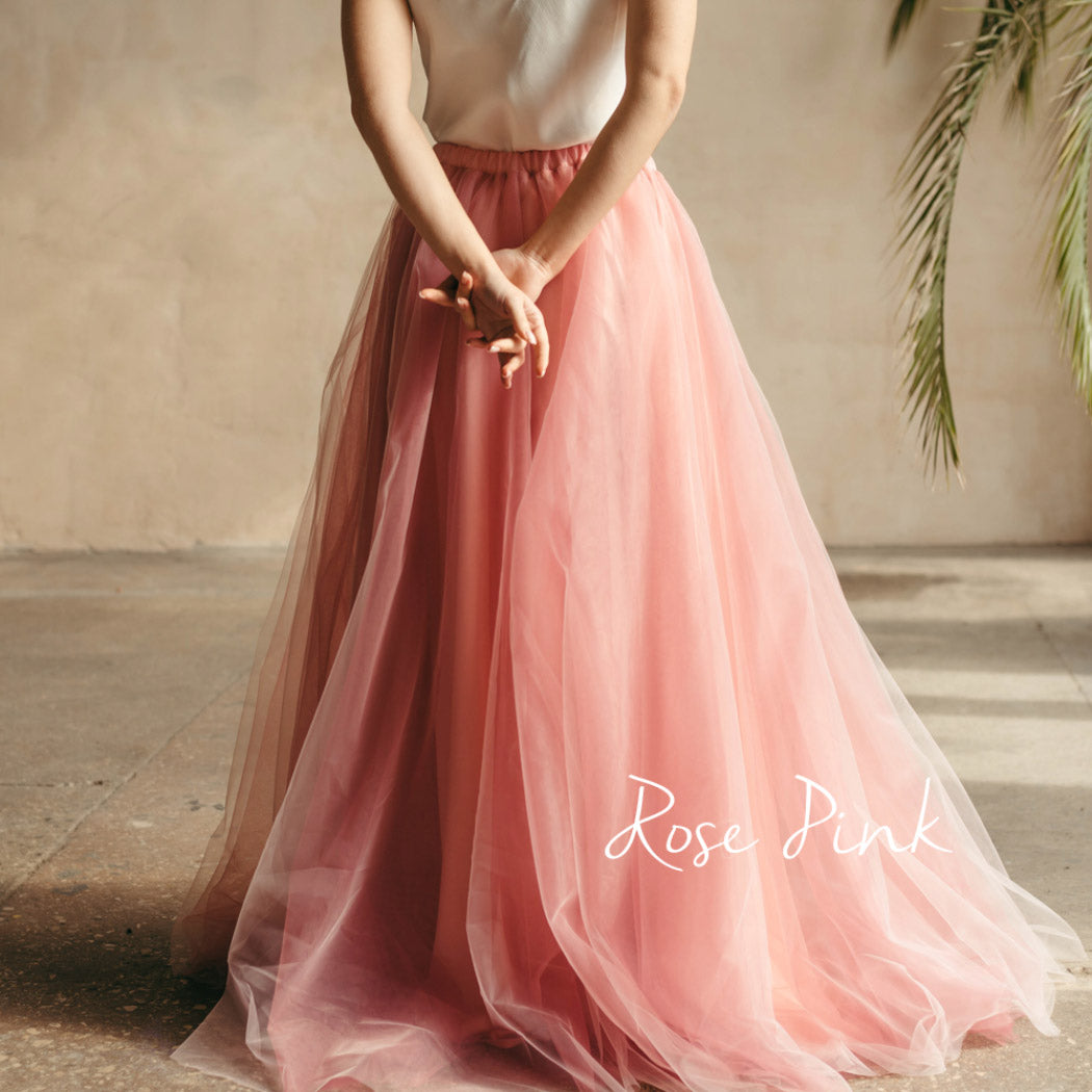 Dark pink tulle skirt · romantic bridesmaid look