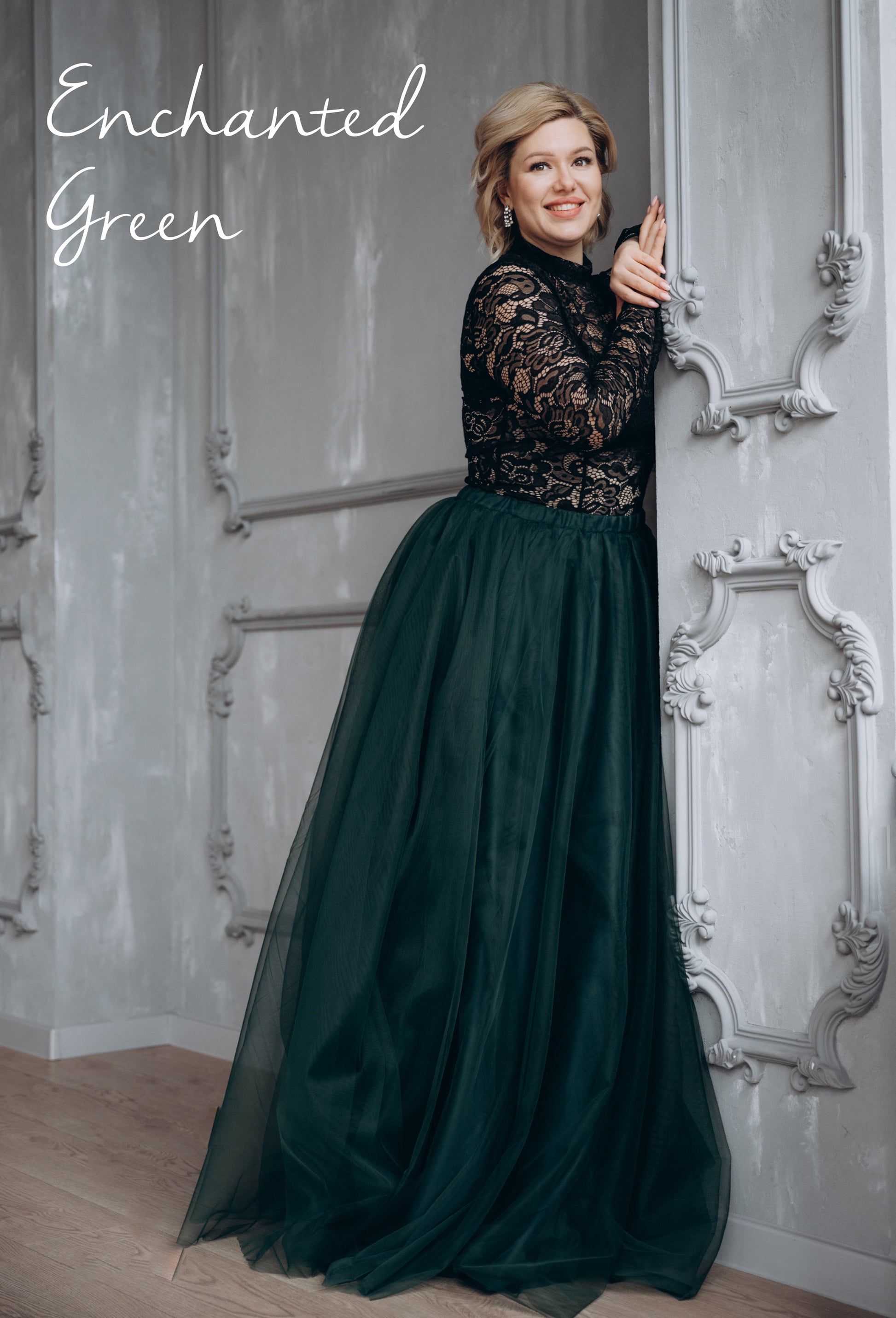 Dark green tulle skirt · wedding separates or evening look