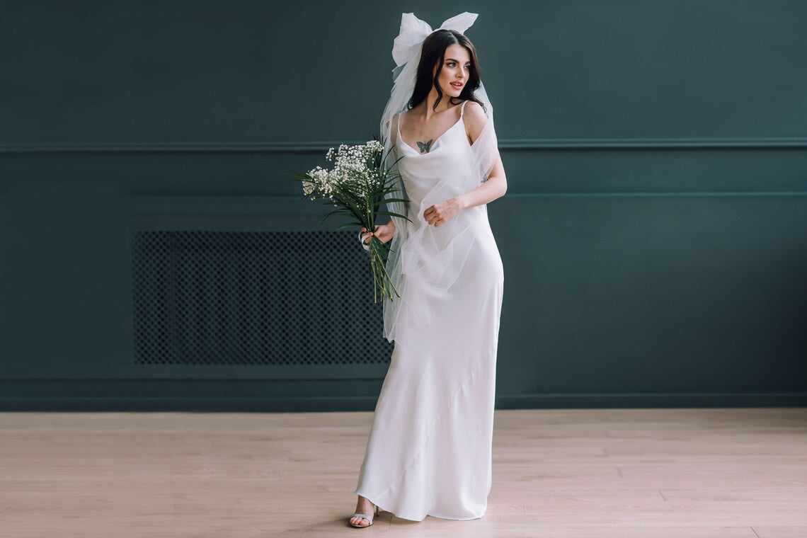Simple Boho Wedding Dress – Minimalist Slip Gown