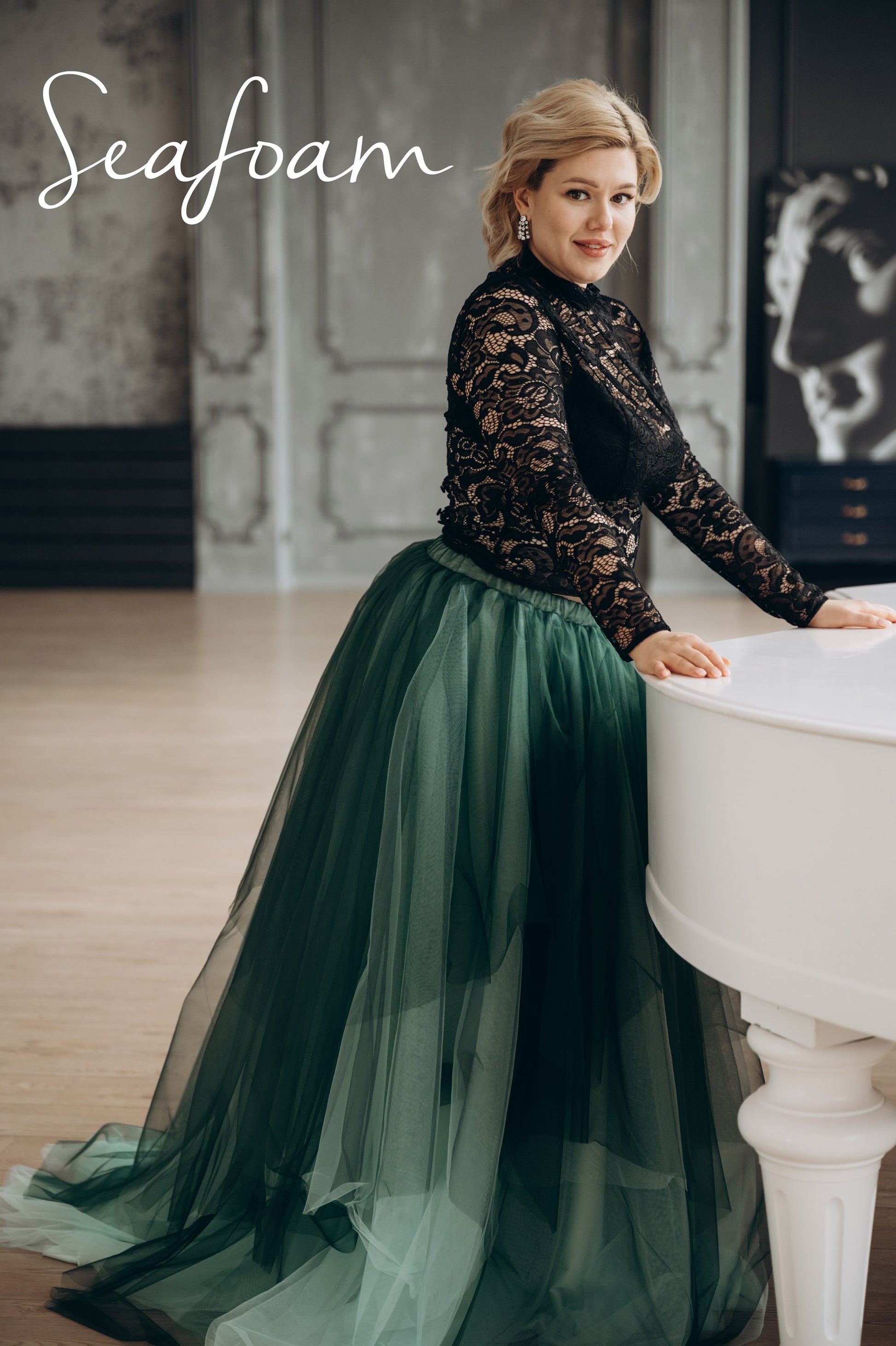 Gown Plus Size Mint Green Tulle Skirt Green Tulle Long Tulle Skirt