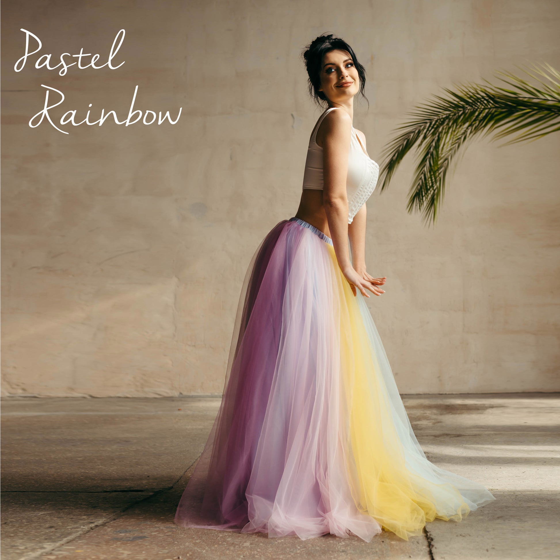 Rainbow Tulle Bridal Skirt