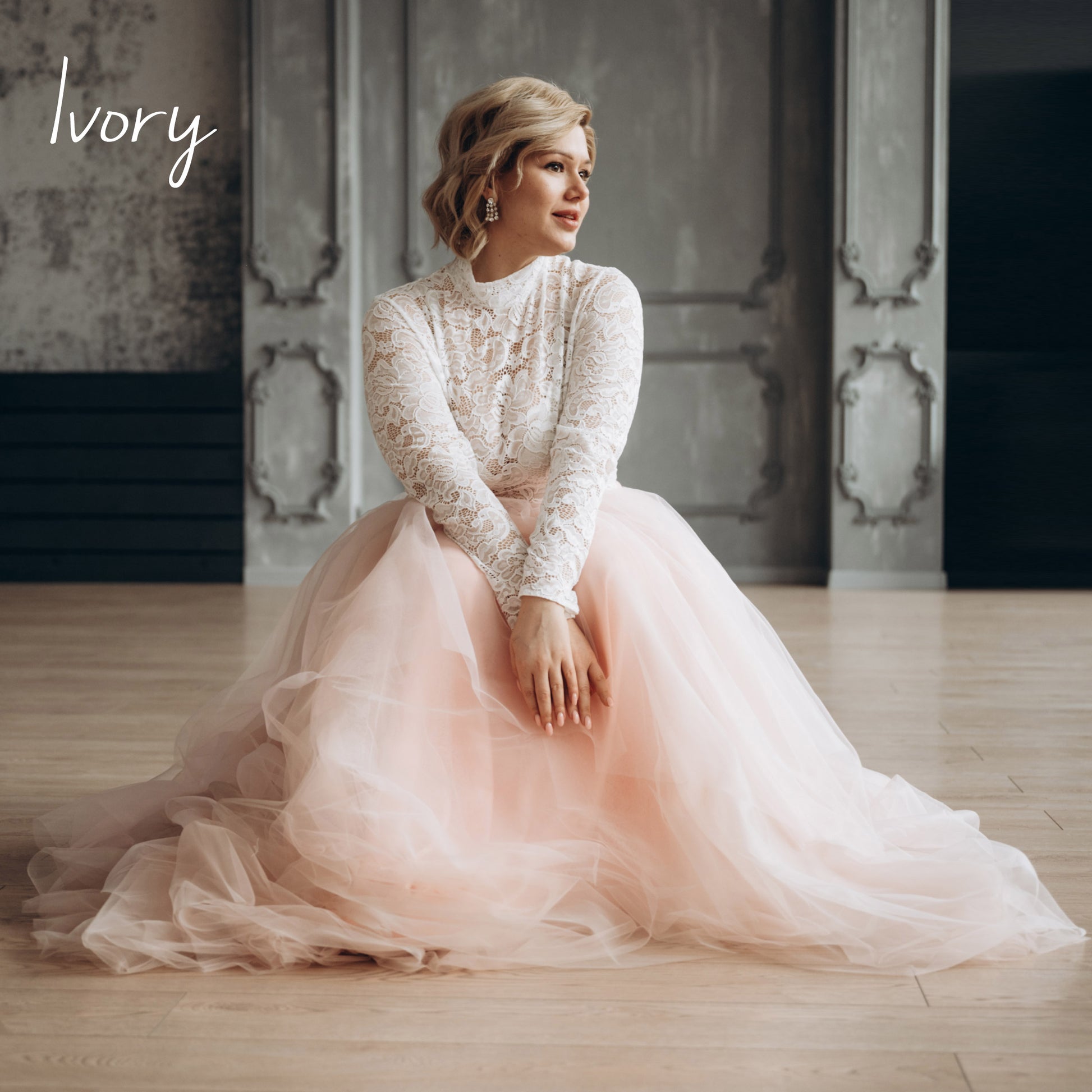 Blush Lace Bridal Top – Pink Wedding Separates