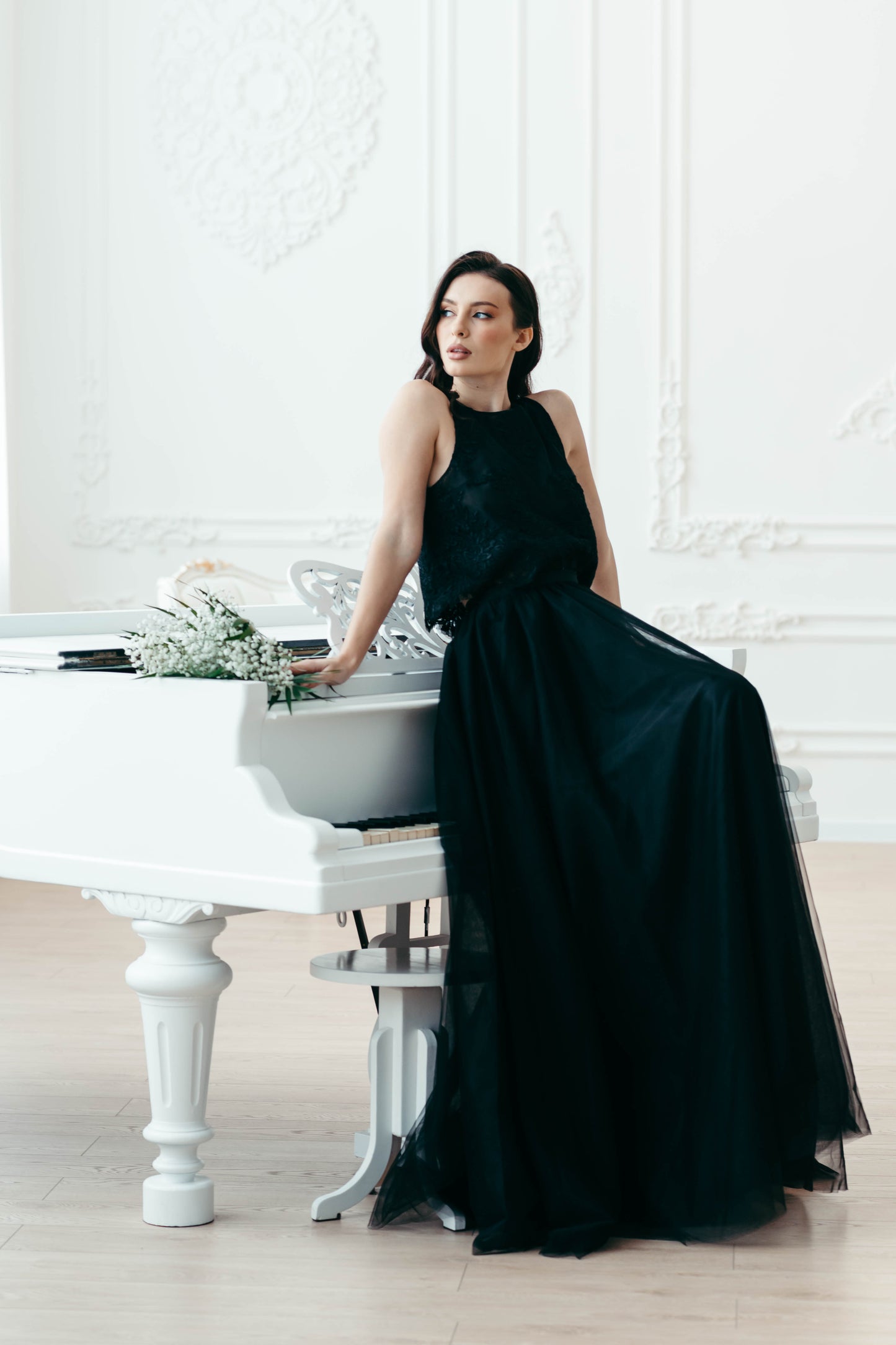 Mia Tulle Wedding Skirt | Black