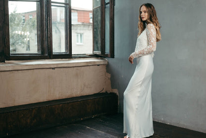 Simple Wedding Dress, Slip Dress, Satin Dress, Elopement Dress, Reception Dress, Boho Wedding Dress