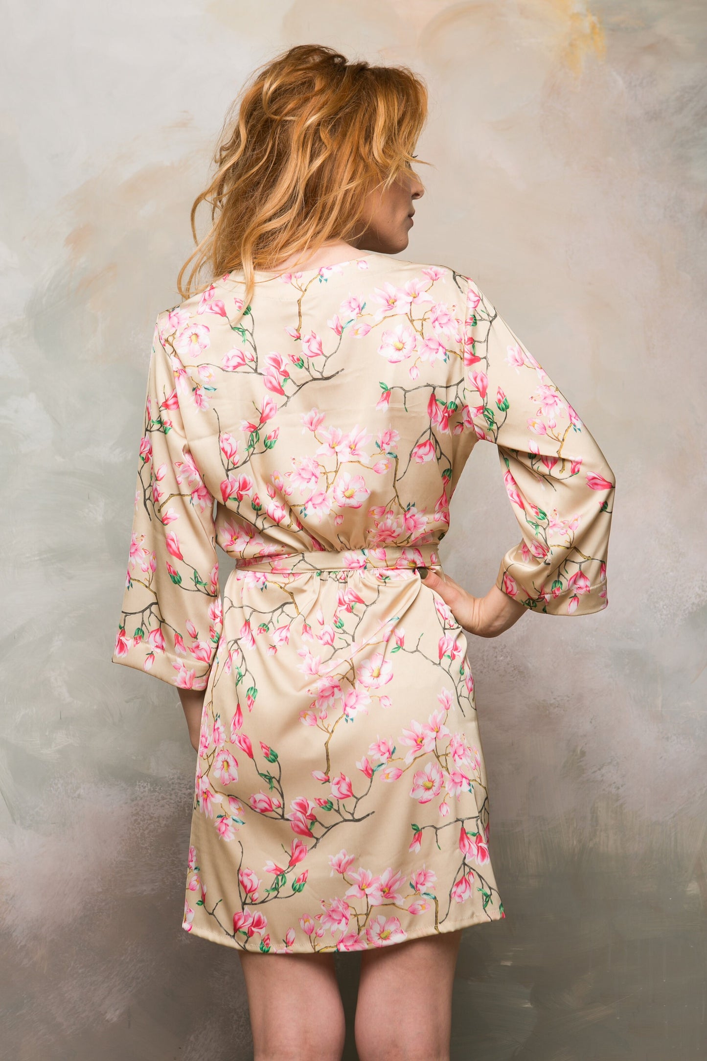 Floral Robe, Floral Robes For Bridesmaids, Wedding Robe, Bridal Robe, Bridesmaid Robes, Satin Robe, Floral Kimono, Floral Dressing Gown