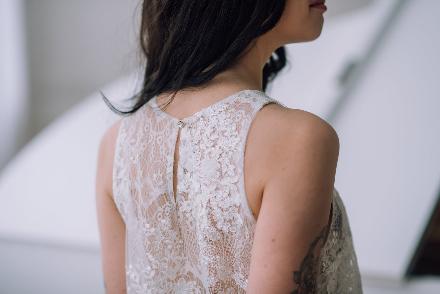 Lace Wedding Top - Wedding Dress Topper - Lace Crop Top - Sleeveless Bridal Top Separate - Wedding Top Long Sleeve