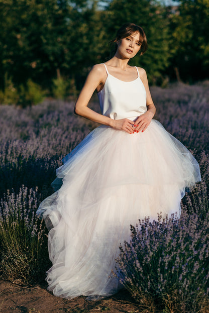 Tutu Bridal Skirt - Tulle Skirt - Bridesmaids Separates - Modern Wedding Dress - Pink Skirt - Unique Wedding Dress