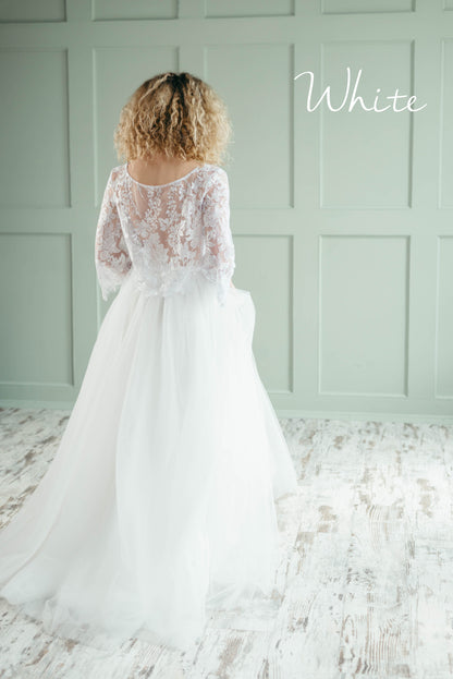 Mia Tulle Wedding Skirt | Grey