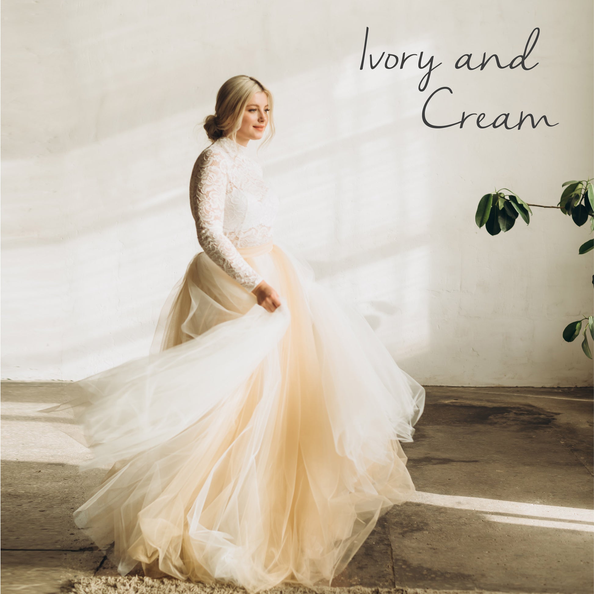 Ivory Ombre Wedding Skirt – Cream Tulle Bridal Skirt – Married in the Morning Ivory Ombre Wedding Skirt – Cream Tulle Bridal Skirt – Married in the Morning