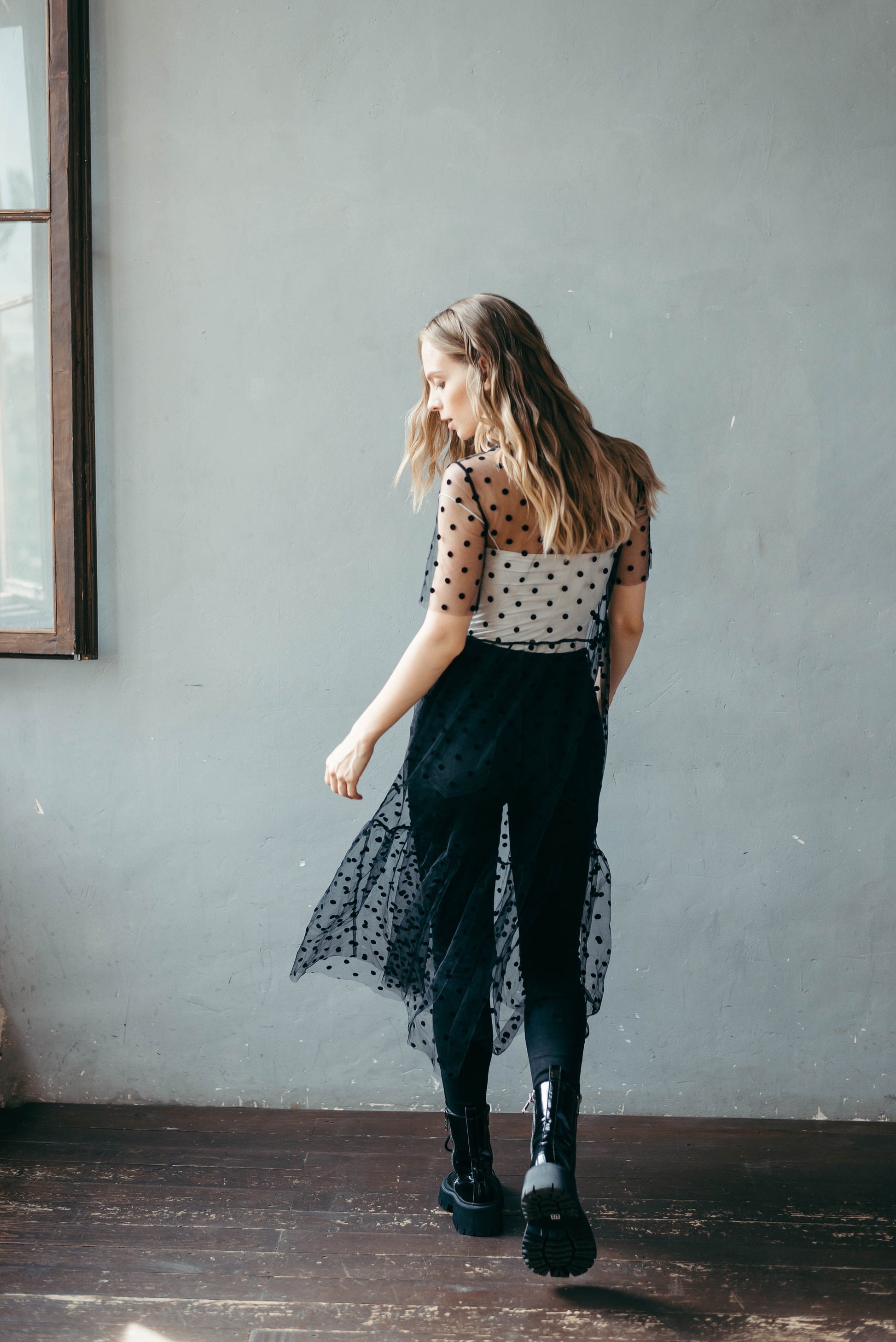 Camilla Wedding Dress | Black Polka Dot Camilla Wedding Dress | Black Polka Dot