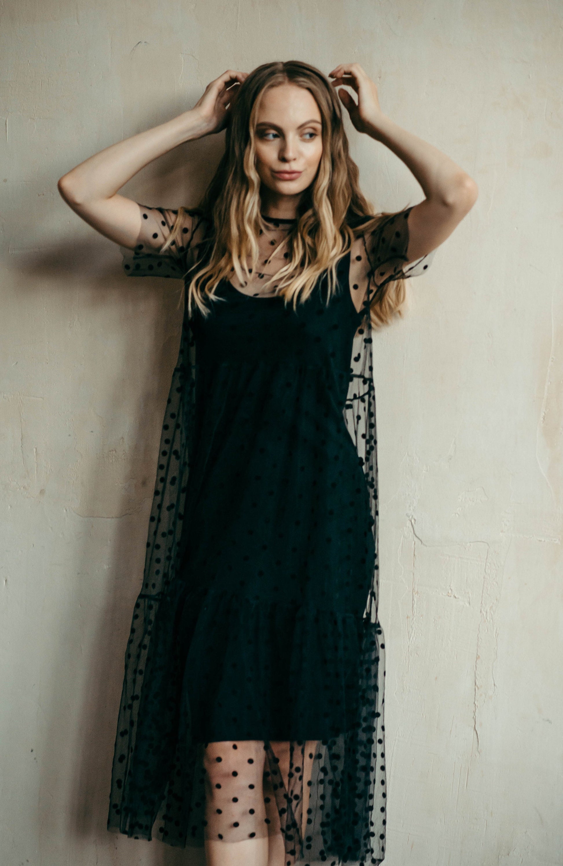 Camilla Wedding Dress | Black Polka Dot Camilla Wedding Dress | Black Polka Dot