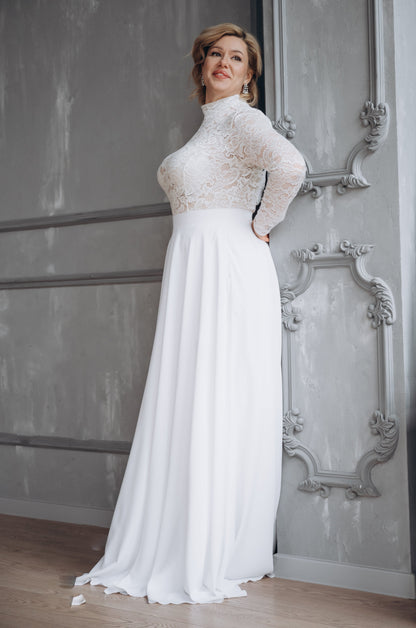 Black lace bridal top, back detail with open back